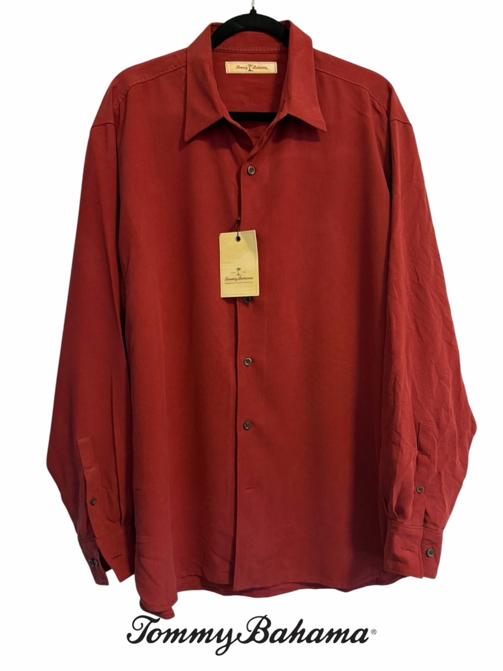 NEW Tommy Bahama Men's Button-Down Shirt / wine colour